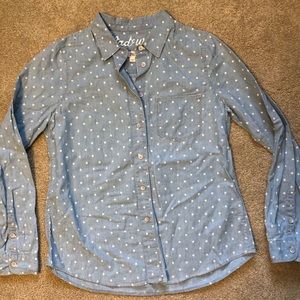 Madewell Chambray Button-Up Shirt Sz S